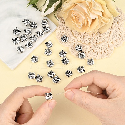 30Pcs Tibetan Style Alloy Beads TIBEP-YW0002-10-1