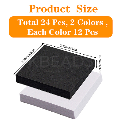 24Pcs 2 Colors EVA Crash Pad AJEW-CN0004-84A-1