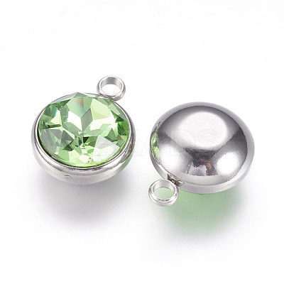 Glass Rhinestone Charms STAS-G082-15-1