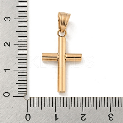 Ion Plating(IP) 304 Stainless Steel Cubic Zirconia Pendants STAS-C102-06B-RG-1