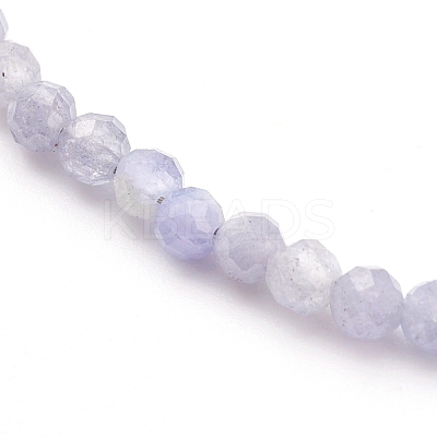 Natural Tanzanite Beaded Necklaces NJEW-JN03315-04-1