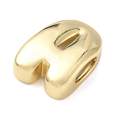 Brass Initial Beads KK-B167-27G-01A-1