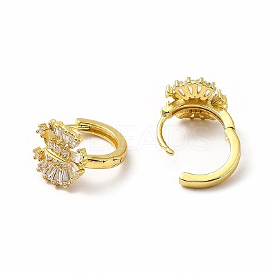Rack Plating Brass Micro Pave Cubic Zirconia Leverback Earrings EJEW-H093-05G-1