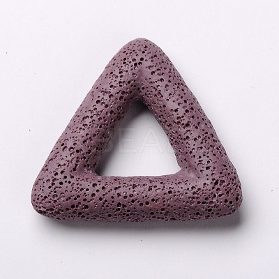 Synthetic Lava Rock Big Triangle Pendants G-O025-04C-1