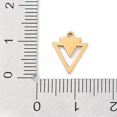 Golden Plated 304 Stainless Steel Charms STAS-K286-03F-G-1