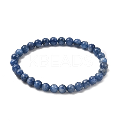 Natural Kyanite Beads Stretch Bracelets for Men Women BJEW-JB12283-1