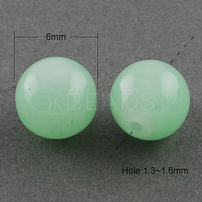 Imitation Jade Glass Beads Strands DGLA-S076-6mm-20-1