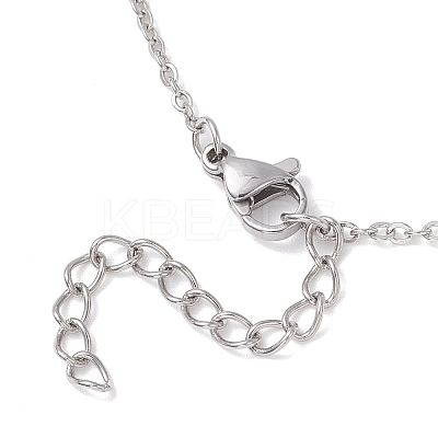 304 Stainless Steel Cable Chain Satellite Chain Necklaces for Women NJEW-JN05554-1