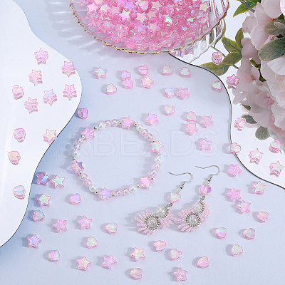 800Pcs 2 Styles Eco-Friendly Transparent Acrylic Beads TACR-SP0001-01C-1