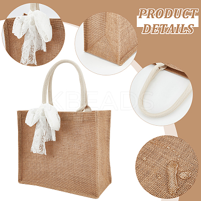 8Pcs Rectangle Burlap Tote Bags ABAG-NB0002-04A-1