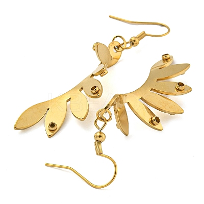 Ion Plating(IP) 304 Stainless Steel Earrings for Women EJEW-E304-13G-1
