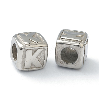 Tarnish Resistant 304 Stainless Steel European Beads STAS-H145-01K-P-1