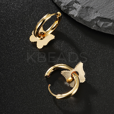 Elegant Butterfly 201 Stainless Steel Hoop Earrings OL2798-1
