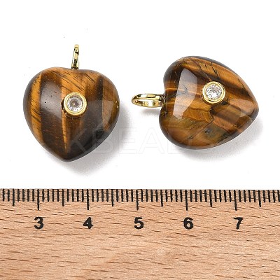 Natural Tiger Eye Pendants G-B180-03G-11-1