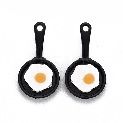 Spray Painted Alloy Enamel Pendants ENAM-N055-031-B01-NR-1