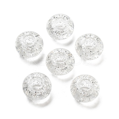 Transparent Acrylic European Beads TACR-P009-A01-01-1