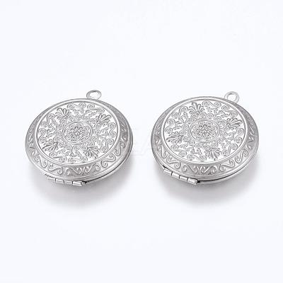 Tarnish Resistant 304 Stainless Steel Locket Pendants STAS-G146-22P-1