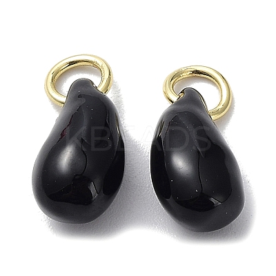 Brass Enamel Charms KK-R148-07G-05-1