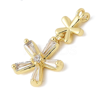 Brass Micro Pave Cubic Zirconia Pendants KK-K298-43G-1