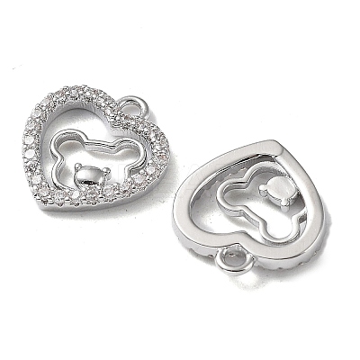 Rack Plating Brass Micro Pave Cubic Zirconia Pendants KK-K333-84P-1