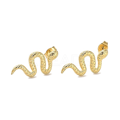 Golden 304 Stainless Steel Stud Earrings EJEW-Z033-01C-1