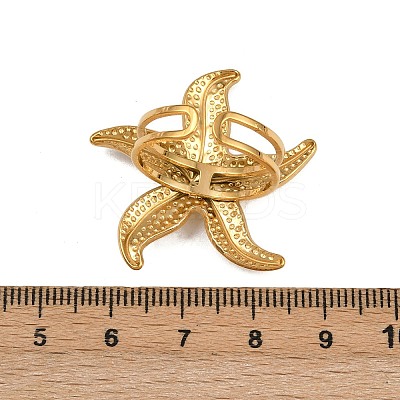 304 Stainless Steel Open Cuff Rings for Women RJEW-A081-02A-G-1