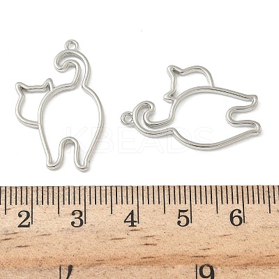 Alloy Open Back Bezel Pendants FIND-L025-02P-1