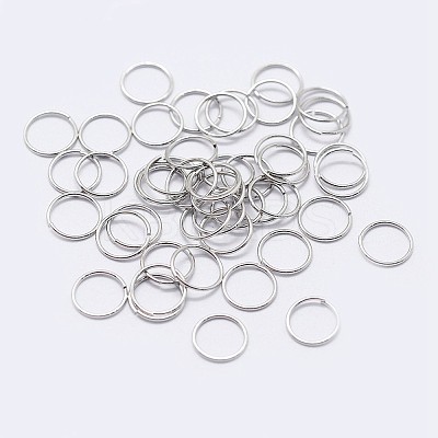Anti-Tarnish Rhodium Plated 925 Sterling Silver Saw Cut Open Jump Rings STER-F036-02P-1x5mm-1