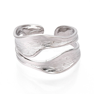 304 Stainless Steel Cuff Ring X-RJEW-N038-112P-1