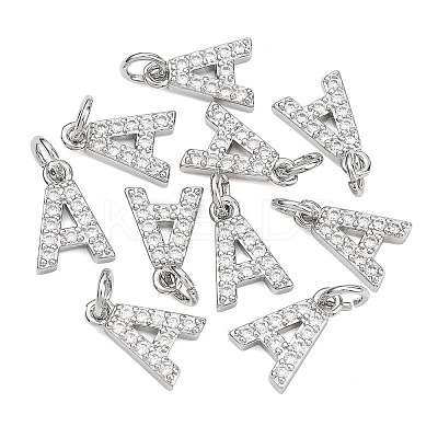 SHEGRACE Brass Micro Pave Clear Cubic Zirconia Pendants XGRQ29980-394P-A-1