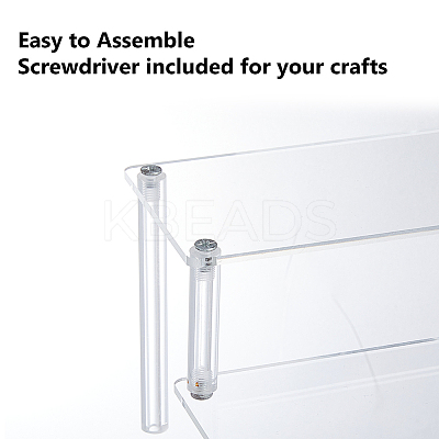 2-Tier Acrylic Organizer Display Riser Rack ODIS-WH0070-11B-02-1