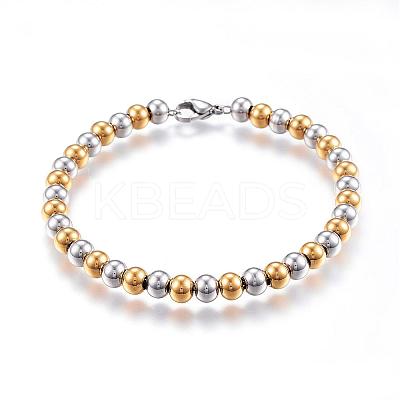 201 Stainless Steel Ball Chain Bracelets BJEW-E295-05-1