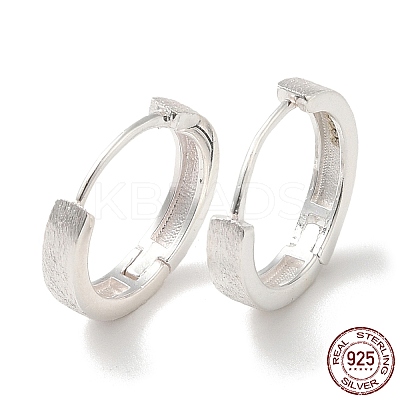 999 Fine Silver Hoop Earrings for Women EJEW-G372-01S-1