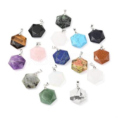 Faceted Gemstone Pendants G-F340-03-1