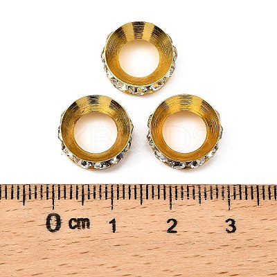 Brass Rhinestone Spacer Beads RSB301-G-1