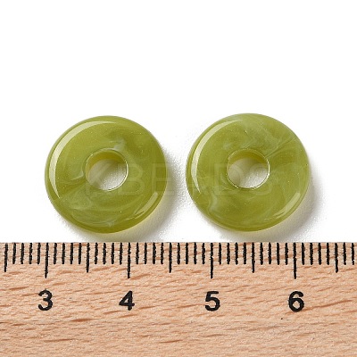 Resin Imitation Gemstone Donut/Pi Disc Charms LS-RESI-A035-04-1