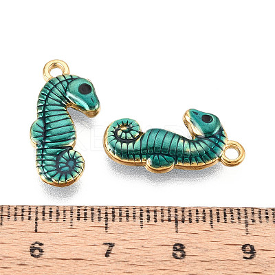 Ion Plating(IP) 304 Stainless Steel Enamel Pendants STAS-N114-15B-G-1