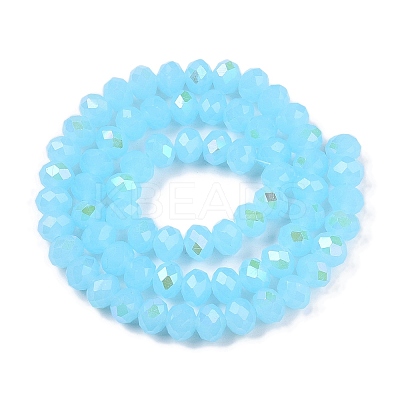 Electroplate Glass Beads Strands EGLA-A044-J8mm-L04-1