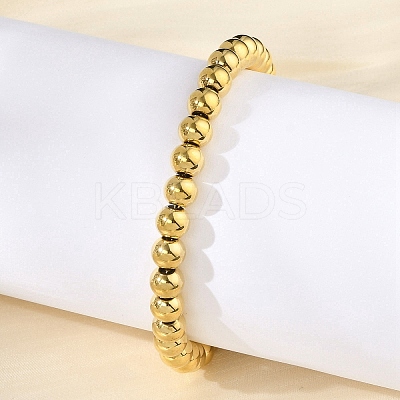 304 Stainless Steel Beaded Bracelets for Women BJEW-P348-01D-G-1