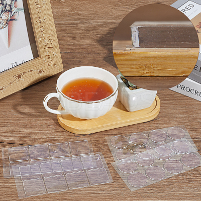 8 Sheets 2 Styles Transparent Plastic Anti-Collision Bumper Guard AJEW-SP0004-13-1