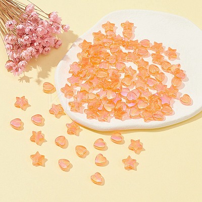 100Pcs 2 Style Eco-Friendly Transparent Acrylic Beads TACR-YW0001-86F-1