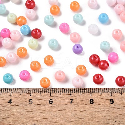Opaque Baking Paint Glass Beads DGLA-T004-02B-1