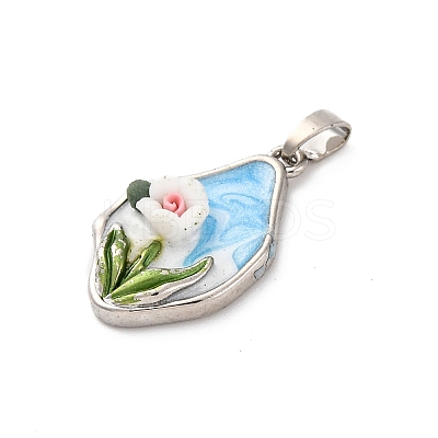 Brass Enamel Pendants KK-S502-06P-1