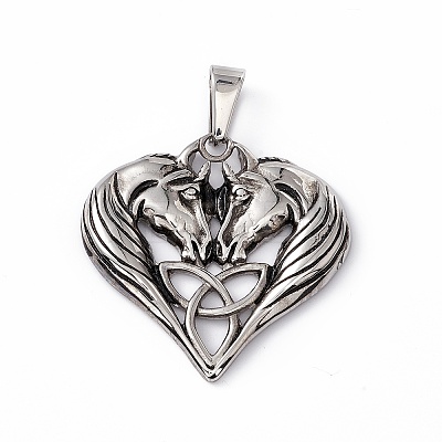 304 Stainless Steel Pendants STAS-G285-16AS-1