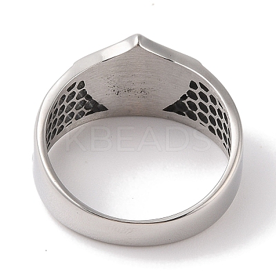 Viking 304 Stainless Steel Valknut Rings RJEW-U005-17C-AS-1
