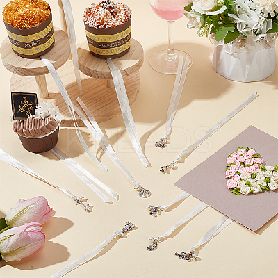 12Pcs 12 Style Wedding Cake Charms for Bridesmaids BJEW-AB00015-1
