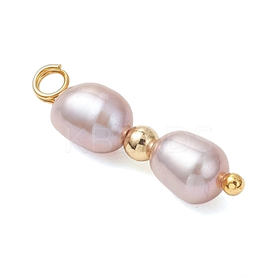 3Pcs 3 Styles Natural Cultured Freshwater Pearl Rice Pendants PALLOY-JF04819-1