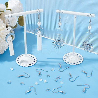 300Pcs 304 Stainless Steel Earring Hooks STAS-SP0001-34-1