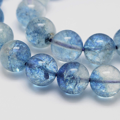 Dyed Round Natural Crackle Quartz Beads Strands G-K084-4mm-03A-1