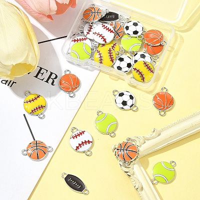 28Pcs 7 Styles Alloy Enamel Connector Charms ENAM-FS0002-69-1